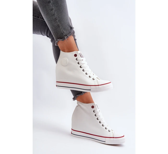 Dámské tenisky na podpatku Cross Jeans NN2R4004 bílé