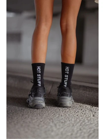 Bavlněné Dámské Ponožky HOT model 21679029 Černé - Milena Bavlněné Dámské Ponožky HOT model 21679029 Černé - Milena