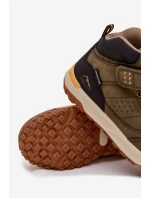 Dětské turistické boty na suchý zip tmavě zelené Pavisse Dětské turistické boty na suchý zip tmavě zelené Pavisse