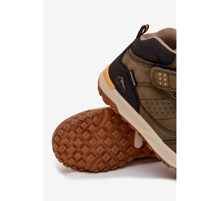 Dětské turistické boty na suchý zip tmavě zelené Pavisse Dětské turistické boty na suchý zip tmavě zelené Pavisse