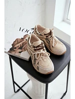 Kožené semišové dámské tenisky Big Star model 22074804 béžové - Big Star Shoes Kožené semišové dámské tenisky Big Star model 22074804 béžové - Big Star Shoes