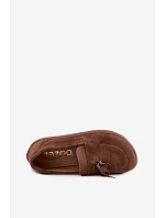 Mokasyny Barefoot z přírodního semiše Zazoo 10220 hnědé