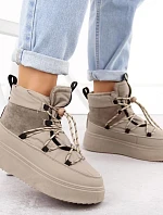 Dámské sněhule na platformě WOL280B Béžová - Potocki