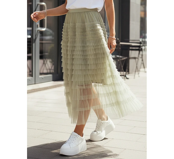 PASTELLA zelená tylová sukně FashionStreet CY0423