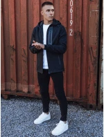 Pánská přechodná softshellová bunda s kapucí tmavě modrá FashionStreet TX4813