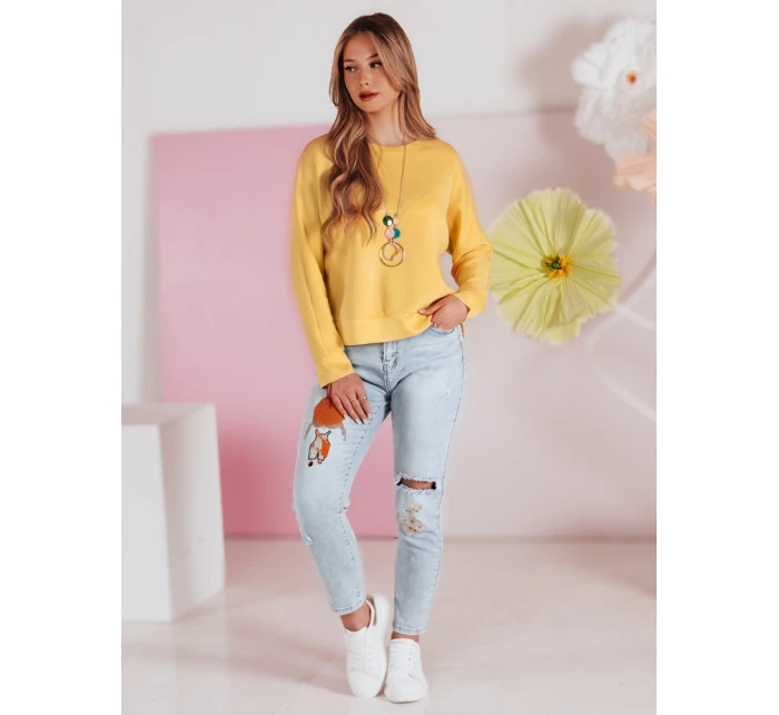Dámská máslová halenka oversize s přívěskem žlutá Dstreet model 21986121 - FashionStreet