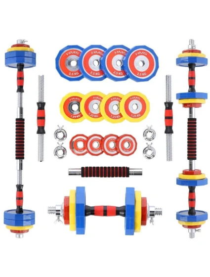 Barevné činky s funkcí činky v kufříku HMS SKC20 2 x 10 kg