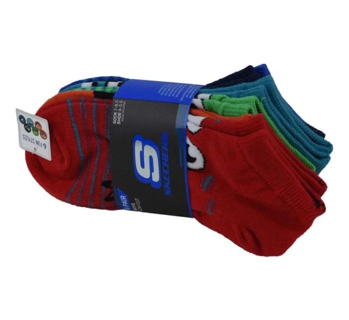 Skechers 6ks chlapeckých nefroté ponožek s nízkým střihem S115172-RDMT Vícebarevné 31-34