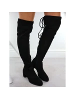 Dámské zateplené boty nad kolena černé Sergio model 21905859 - LEONE Dámské zateplené boty nad kolena černé Sergio model 21905859 - LEONE