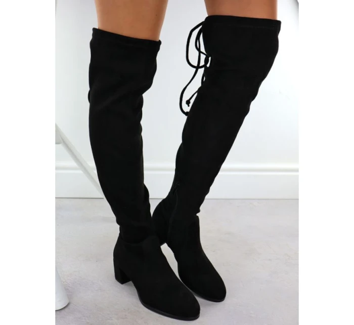 Dámské zateplené boty nad kolena černé Sergio model 21905859 - LEONE Dámské zateplené boty nad kolena černé Sergio model 21905859 - LEONE