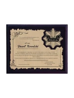 Plastový diplom s laminátovou rytinou