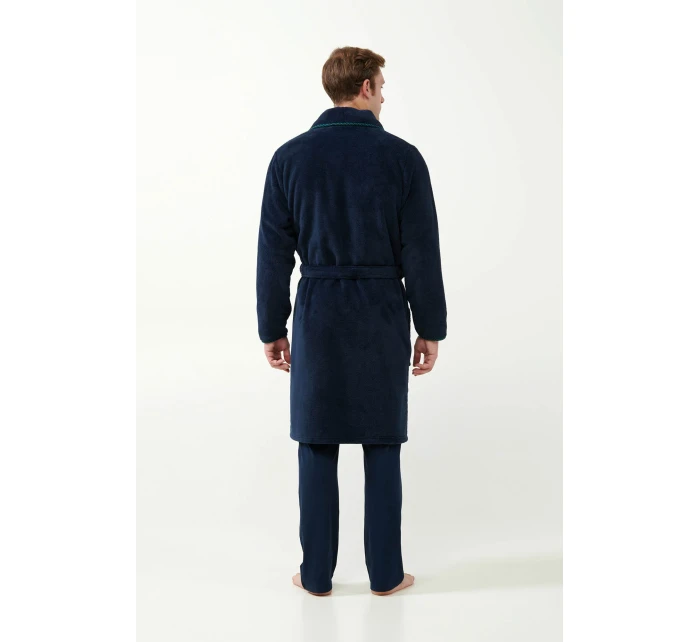 Klasický modrý župan model 20517527 - Vamp Klasický modrý župan model 20517527 - Vamp