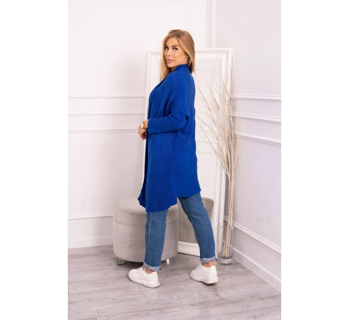Svetr s netopýřími rukávy chrpově modrý
