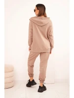 Dámský bavlněný komplet s kapucí a zipem fango