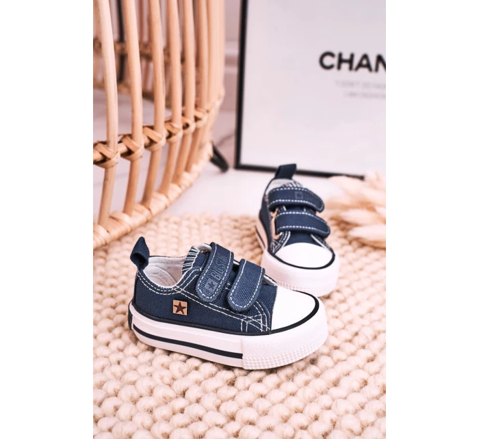 Dětské Tenisky Na Suchý Zip BIG STAR model 21545397 Tmavě Modré - Big Star Shoes Dětské Tenisky Na Suchý Zip BIG STAR model 21545397 Tmavě Modré - Big Star Shoes