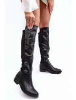 Dámské kožené kotníkové boty SBarski HY27098A černé