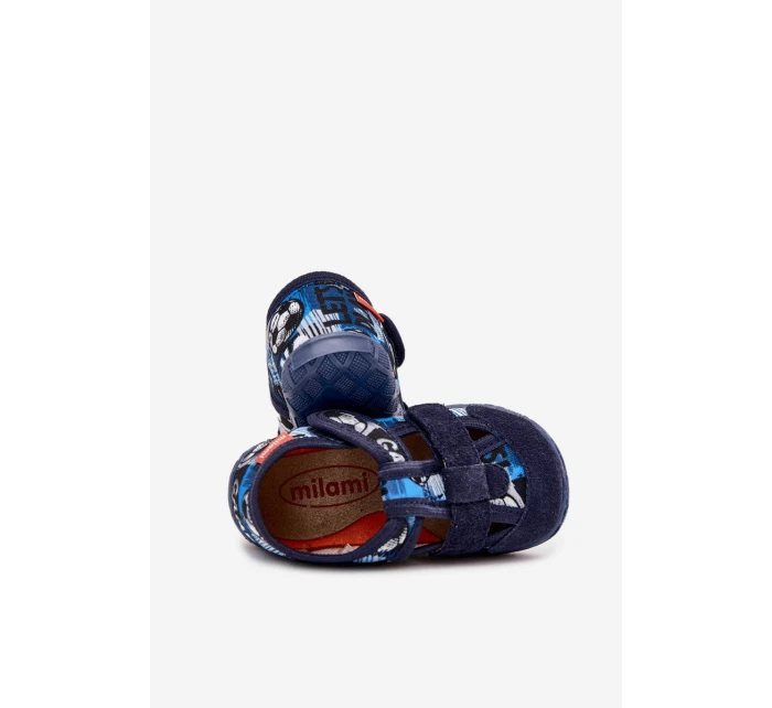 Pantofle Dětské Na Suchý Zip S Tmavě Modré model 21705396 - Milami