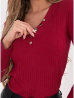 Bluzka RV BZ model 21801828 bordowy - FPrice Bluzka RV BZ model 21801828 bordowy - FPrice