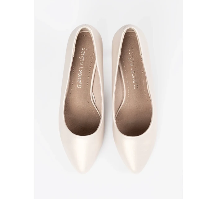 Zajímavé  lodičky Jasnobeżowy dámské na jehlovém podpatku