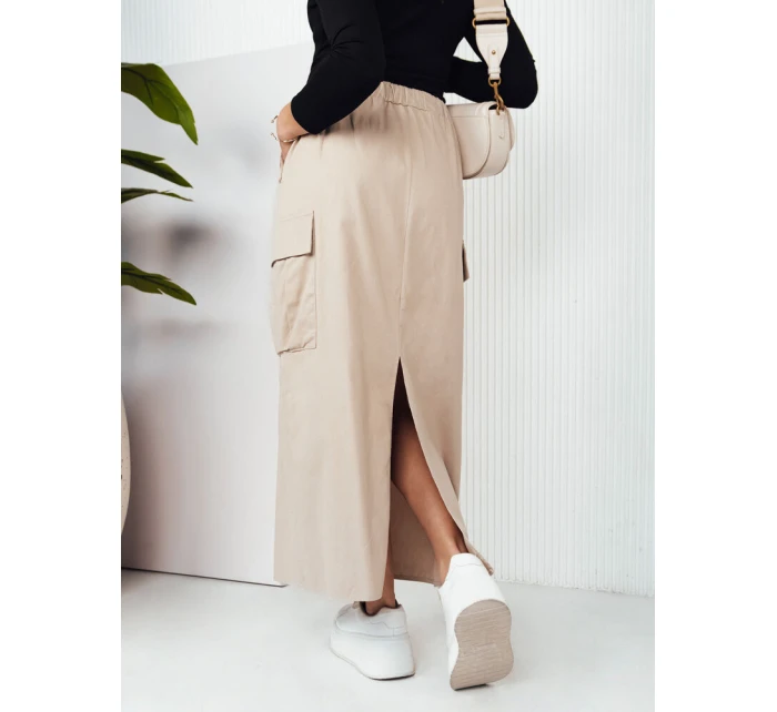 MERSALS světle béžová maxi sukně FashionStreet CY0446 MERSALS světle béžová maxi sukně FashionStreet CY0446