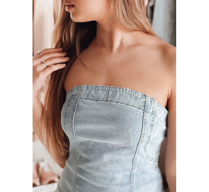 Džínové trubicové mini šaty NETUBA modré FashionStreet EY2591