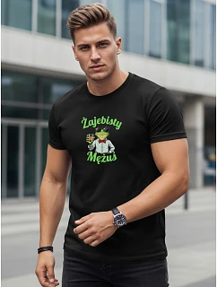 Pánské tričko WORTHY MEN gift black FashionStreet NX0103R