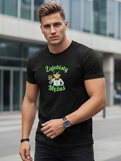 Pánské tričko WORTHY MEN gift black FashionStreet NX0103R