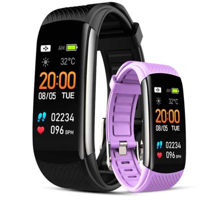 GIEWONT Smartwatch Black Light Purple 2 Stripes GW200-8 GIEWONT Smartwatch Black Light Purple 2 Stripes GW200-8