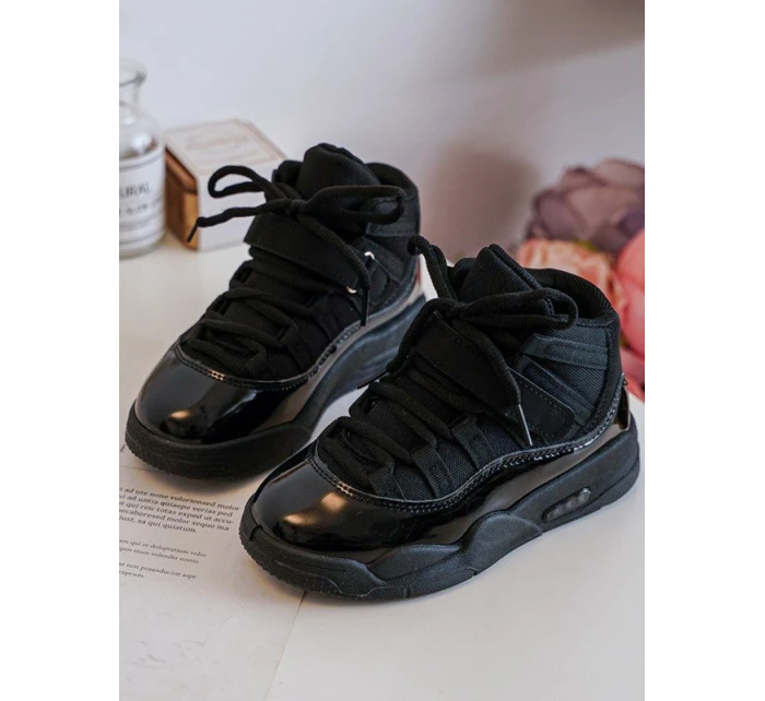 Dětské sportovní šněrovací boty černé model 21634805 - Boto