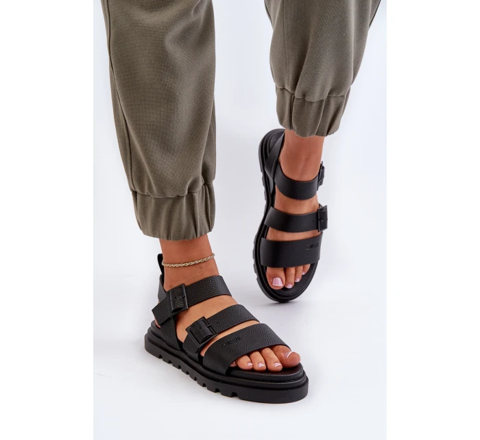 Dámské sandály z ekokože Big Star model 21653814 Černé - Big Star Shoes