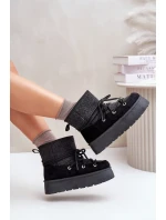 Sněhule s vázáním na platformě černé Mavora Sněhule s vázáním na platformě černé Mavora