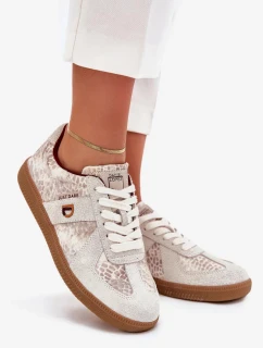Dámské sneakers Daniel Lopez Just Dare se zvířecím vzorem – béžové