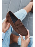 Dámské loafersy mokasíny s plochou podrážkou Roseline – tmavě hnědé Dámské loafersy mokasíny s plochou podrážkou Roseline – tmavě hnědé