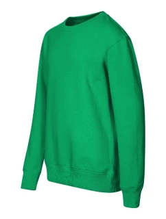 Crew mikina dětská středně zelená