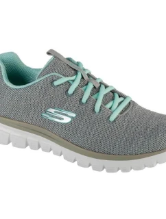 Dámské sportovní boty Twisted Fortune W 12614-GYMN Šedá s tyrkysovou - Skechers