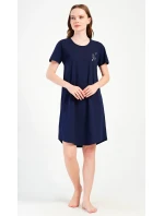 Dámská noční košile s krátkým rukávem model 20911539 - Vienetta Dámská noční košile s krátkým rukávem model 20911539 - Vienetta