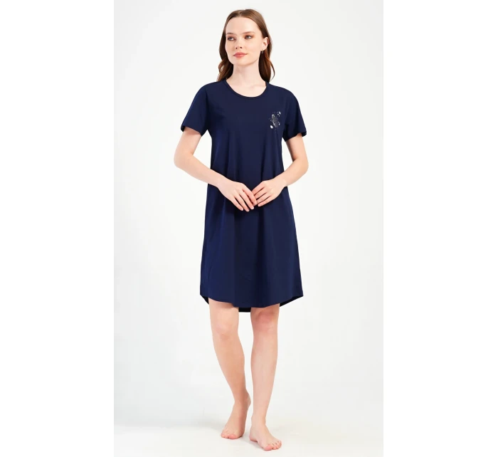 Dámská noční košile s krátkým rukávem model 20911539 - Vienetta Dámská noční košile s krátkým rukávem model 20911539 - Vienetta