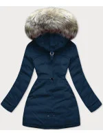 DWUSTRONNA DAMSKA KURTKA ZIMOWA Z KAPTUREM model 21241910 - SPEED.A