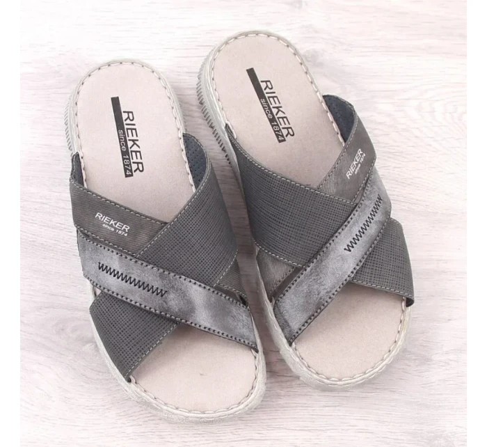 Pohodlné žabky M model 19373050 grey - Rieker