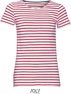 SOL'S Miles Women Dámské pruhované tričko model 22521470 white/red