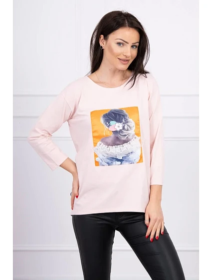 Halenka s 3D  pudrově růžová model 18743896 - K-Fashion