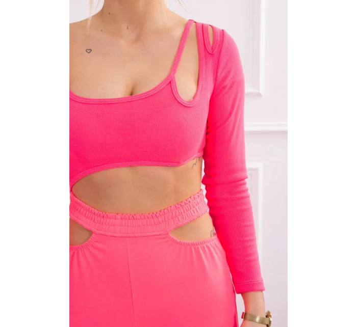 Sada s halenkou top růžová neonová Sada s halenkou top růžová neonová