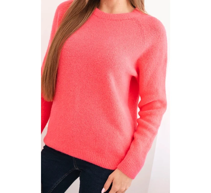 Dámský svetr z baby alpaky s dlouhým rukávem růžový