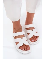 Gumové Dámské Pantofle S Páskem Bílé Tavirae Gumové Dámské Pantofle S Páskem Bílé Tavirae