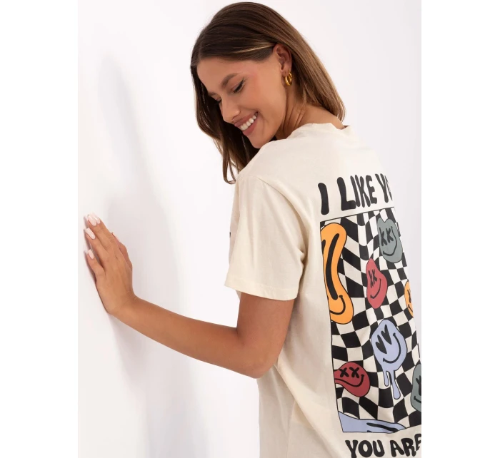 Tričko model 20941886 světle béžové - FPrice