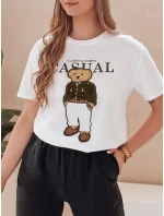Dámské tričko s medvídkem bílé Dstreet model 21988881 - FashionStreet