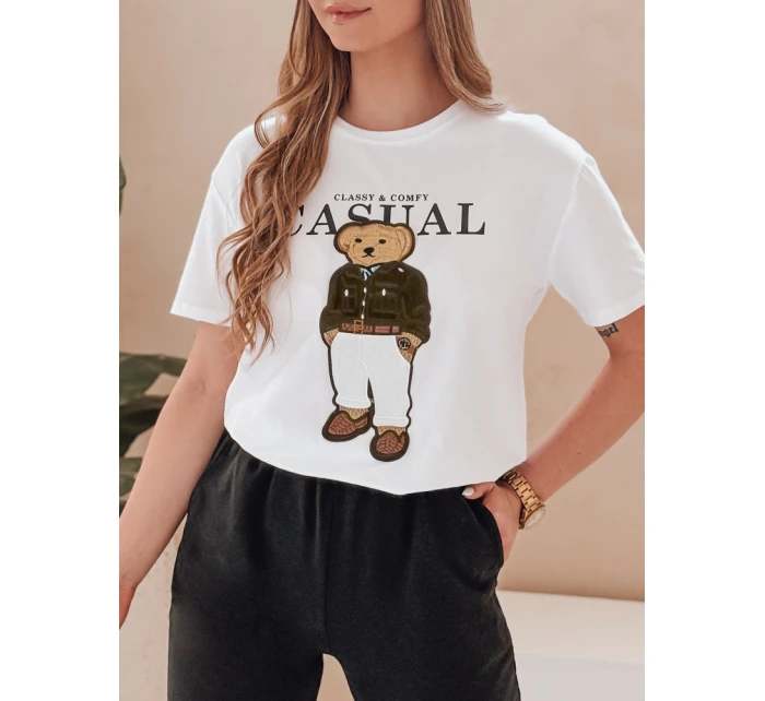 Dámské tričko s medvídkem bílé Dstreet model 21988881 - FashionStreet