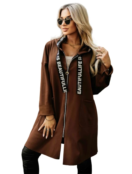 Ležérní kabát se zipem a detaily model 21379611 - numoco basic