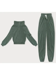 Dámský teplákový komplet typu v olivové barvě model 18901935 - LHD