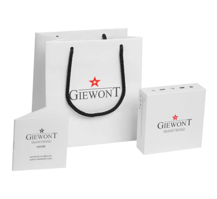 GIEWONT Black and Purple 2 Strap Smartwatch GW200-3